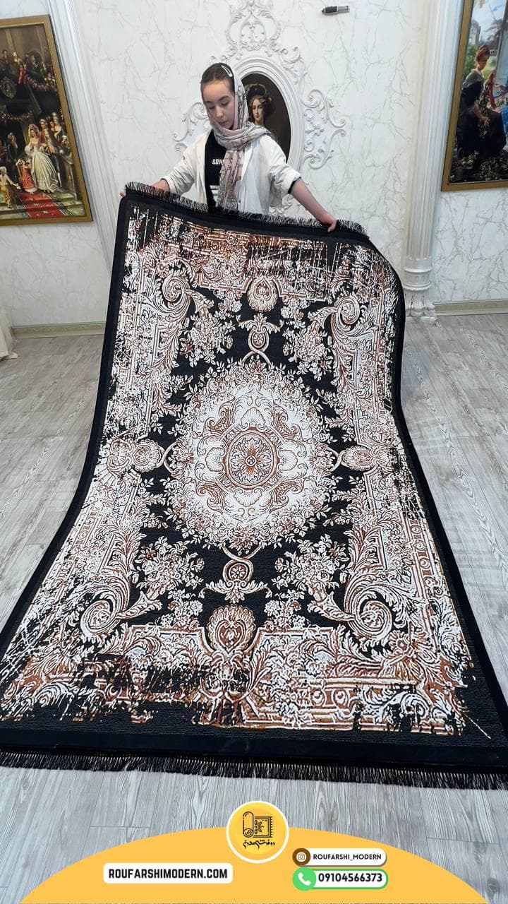 فرشینه با رویه مخمل و زیره نمد 1000 گرم ترمزدار کد RH 1838 — تصویر ۵