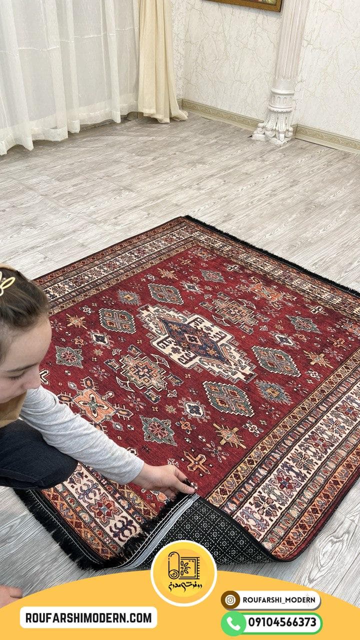 فرشینه و پادری طرح سنتی قابل سفارش در تمامی ابعاد کد 2061 — تصویر ۲