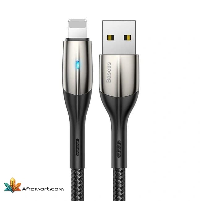 کابل تبدیل USB به لایتنینگ باسئوس طول 1 متر مدل HORIZONTAL-CALSP-B1