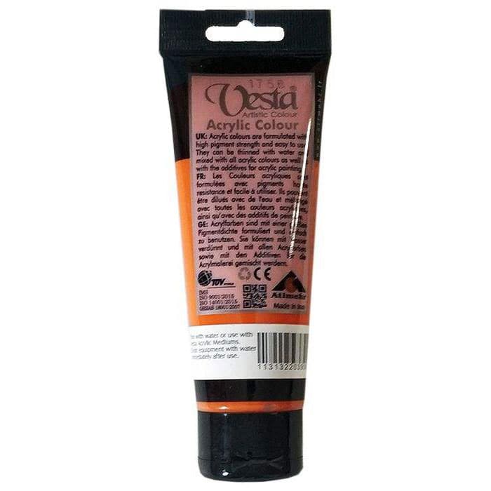 رنگ اکریلیک وستا نارنجی مدل ۴ Cadmium Orange Hue — تصویر ۲
