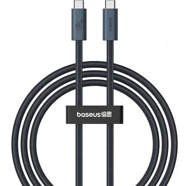 کابل سوپر فست شارژ تایپ سی به تایپ سی 240 وات بیسوس مدل Baseus PD USB 4 40Gbps P10311803111-00 — تصویر ۲