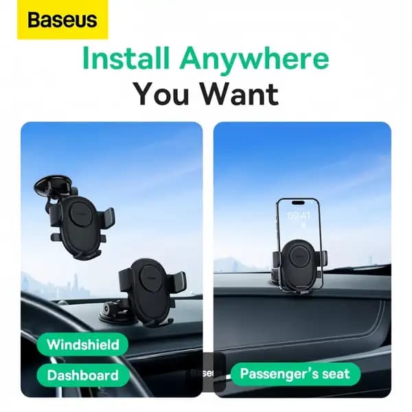 هولدر و نگهدارنده هوشمند خودرو بیسوس مدل Baseus Auto Clamping Holder BS-CM022 — تصویر ۷