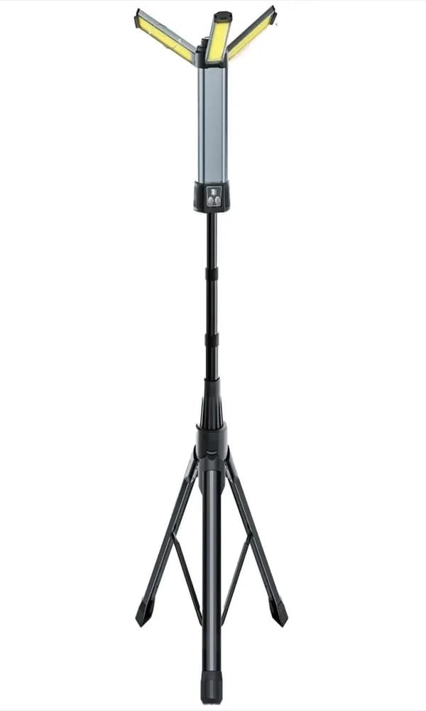چراغ کمپینگ پایه دار شارژی گرین لاین مدل Green Lion Trio Beam Lite Tripod Camping Light — تصویر ۳