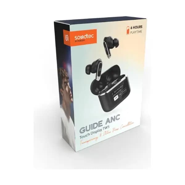ایرپاد نمایشگر دار پرودو مدل Porodo Soundtec Guide ANC TWS Earbuds — تصویر ۶