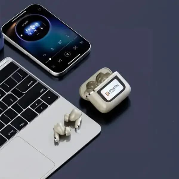 ایرپاد نمایشگر دار پرودو مدل Porodo Soundtec Guide ANC TWS Earbuds — تصویر ۵
