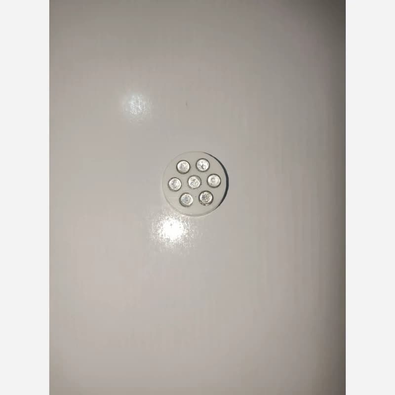 شبرنگ سکه ای هفت نگین بدنه سفید
