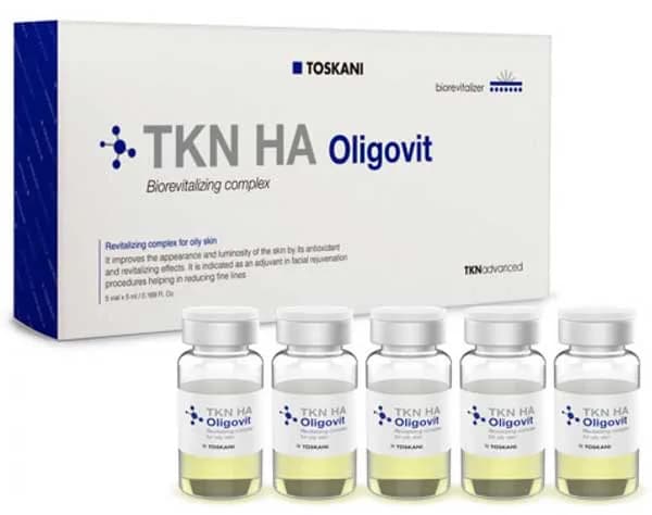 کوکتل تقویت کننده پوست توسکانی مدل TKN HA Oligovit حجم 5 میل — تصویر ۲