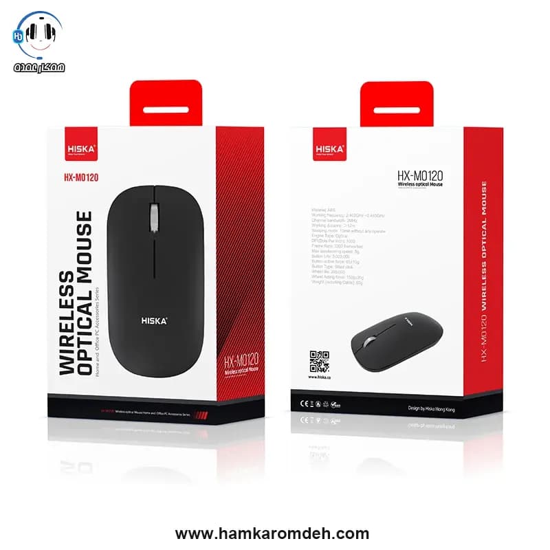 ماوس بی سیم mo120 هیسکا (HISKA) — تصویر ۳