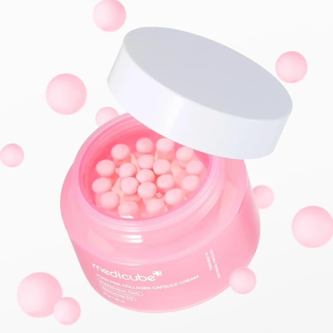 کرم کپسولی جواساز کلاژن مدی کیوب MEDICUBE PDRN Pink Collagen وزن 55 گرم — تصویر ۳