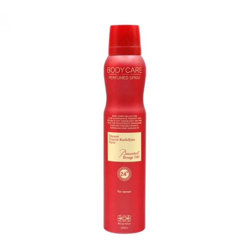 اسپری بدن زنانه Body Care مدل Baccarat Rouge 540