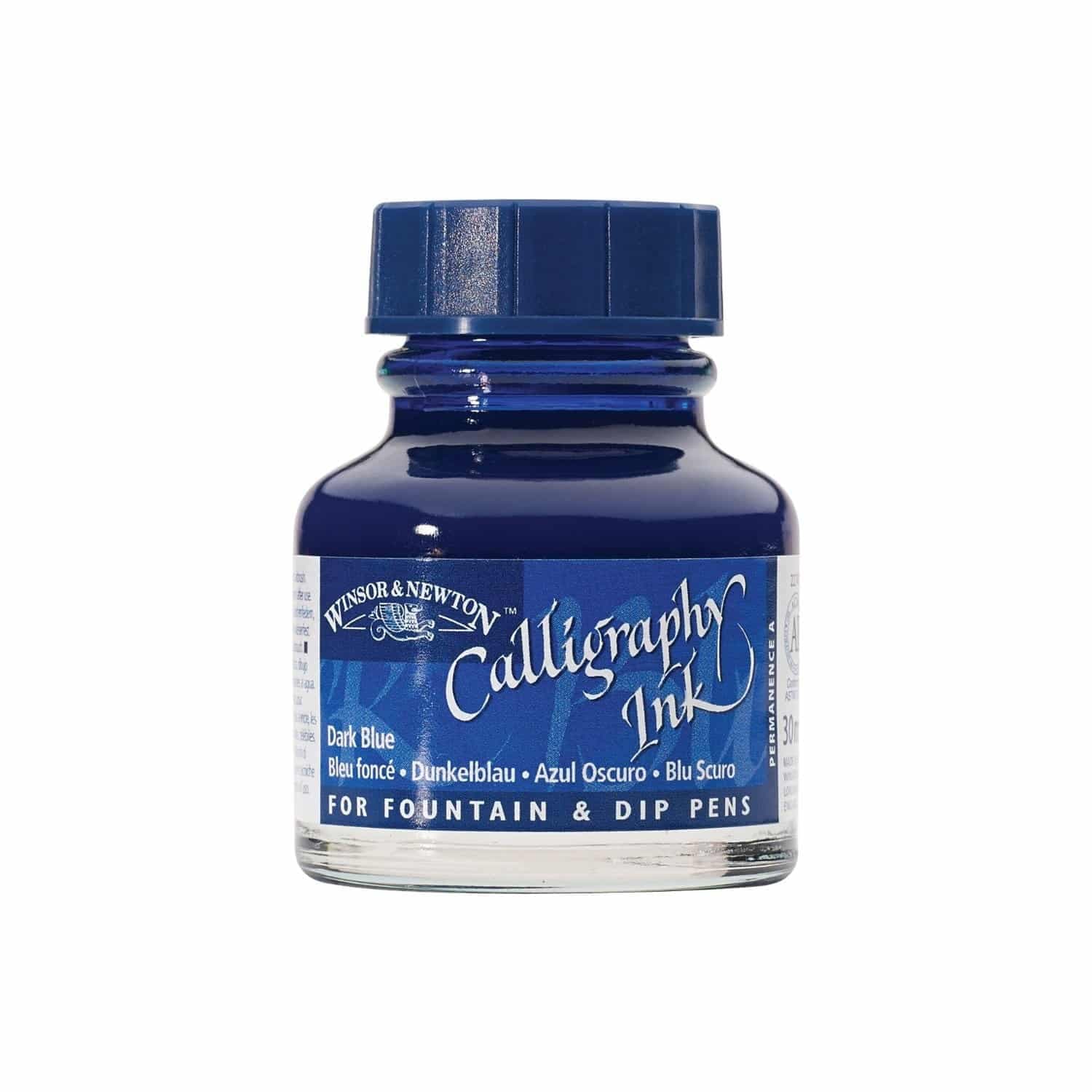 مرکب خوشنویسی آبی تیره وینزور Winsor Dark Blue
