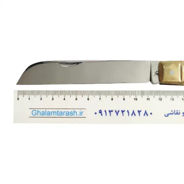 قلمتراش وفا تک تیغه 14 سانت دسته شاخ گوزن — تصویر ۲