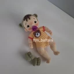 عروسک نوزاد بافتنی عروسک بازی بچگانه — تصویر ۳