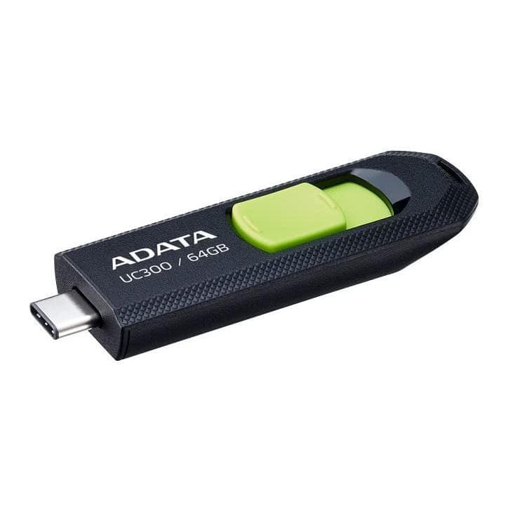 فلش مموری کشویی ای دیتا مدل UC300 ظرفیت 64 گیگابایت با رابط USB Type-C و استاندارد USB 3.2 Gen 1، سرعت انتقال داده تا 5 گیگابایت بر ثانیه، سازگار با لپتاپ، گوشی، تبلت و تلویزیون، بدون نیاز به نصب درا — تصویر ۵