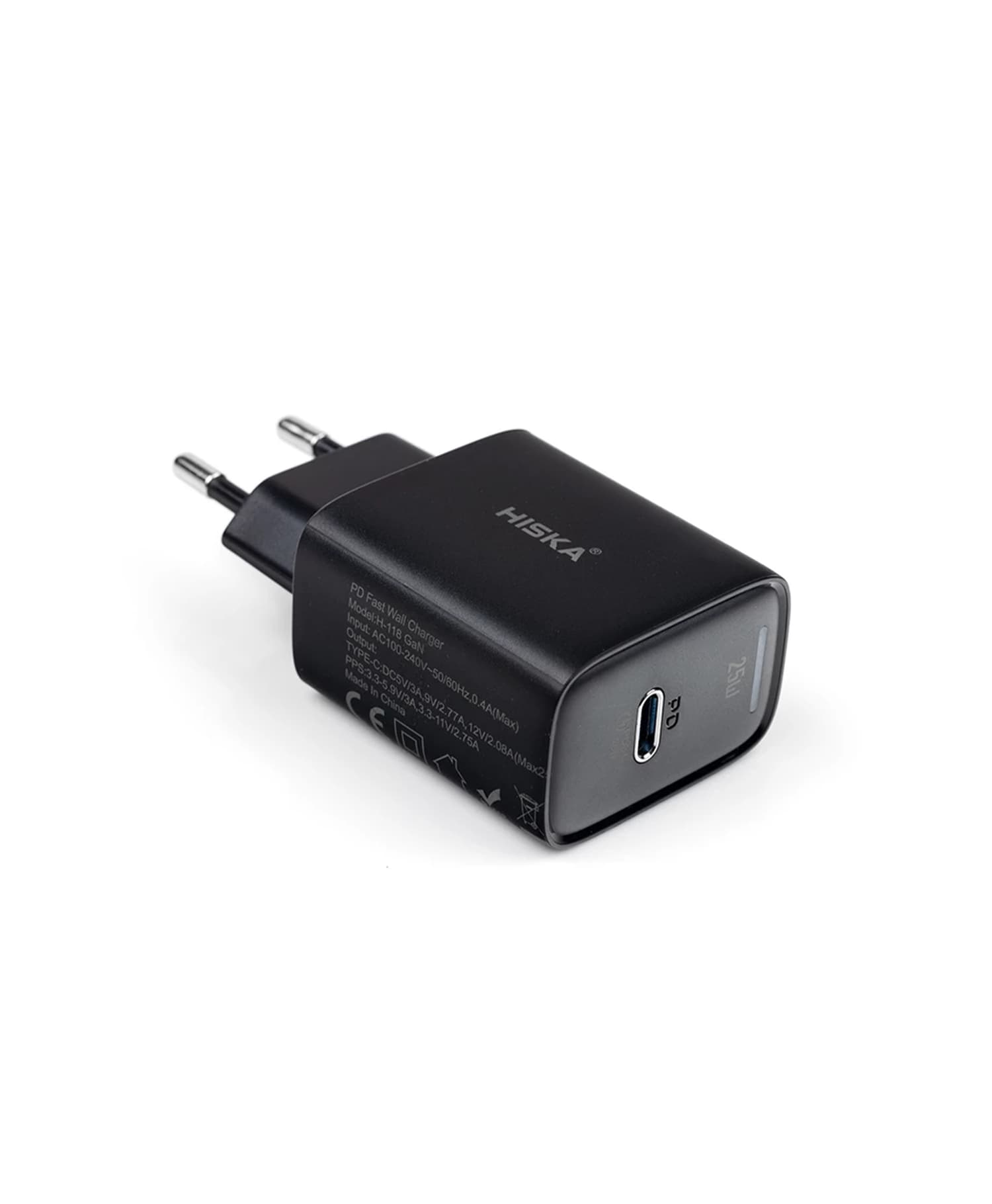 شارژر دیواری 25W Type-C هیسکا H-106 GAN — تصویر ۵