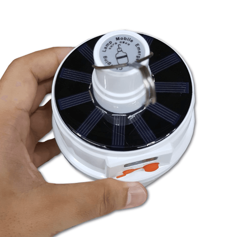 چراغ کمپینگ شارژی/خورشیدی مدل DC5-6V 100W (سولار) — تصویر ۴