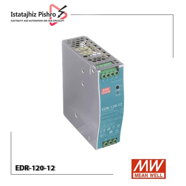 منبع تغذیه پاور سوئیچینگ ریلی 10 آمپر 12 ولت مینول EDR-120-12