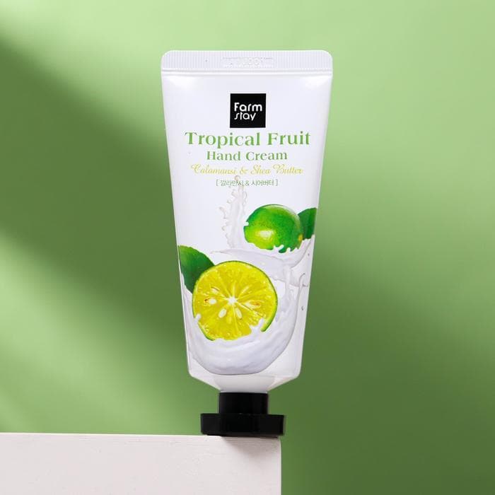 کرم دست شی باتر و کالامانسی فارم استی FarmStay Tropical Fruit Hand Cream مناسب انواع پوست حجم 50 میلی لیتر — تصویر ۲