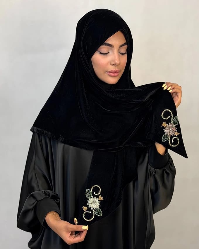روسری مخمل ونوس ایتالیا اسکارلت — تصویر ۲