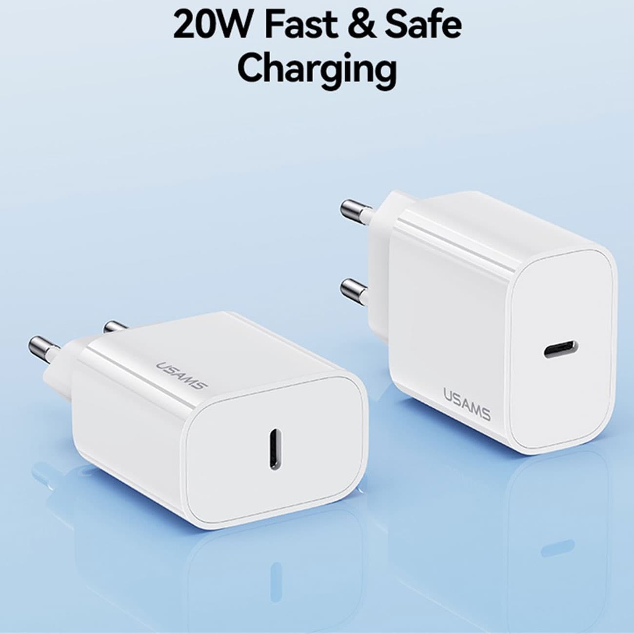 شارژر دیواری یوسامز USAMS مدل CC226 توان 20 وات — تصویر ۱۱