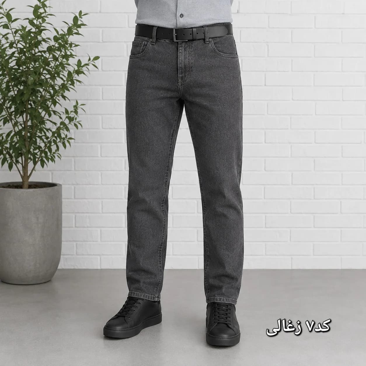شلوار جین مردانه راسته پنبه کش سایز 40 تا 58 رنگی — تصویر ۶