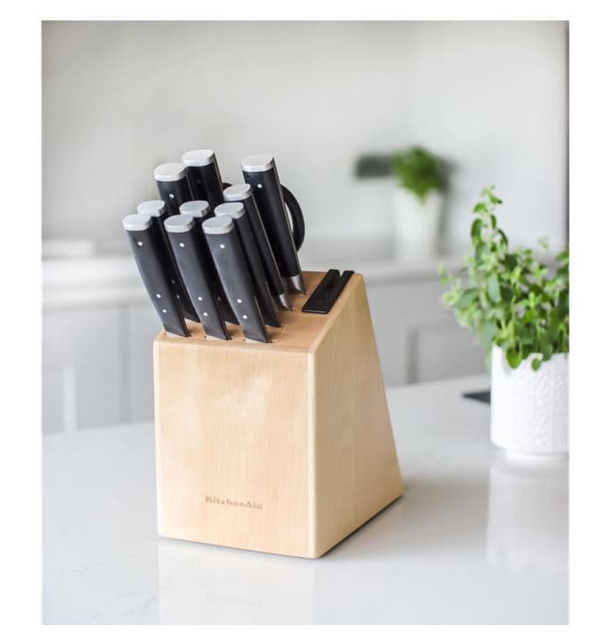 سرویس چاقو 11 پارچه مشکی کیچن اید KitchenAid Forged Cutlery Set KAG12STSNBXOBQ — تصویر ۴