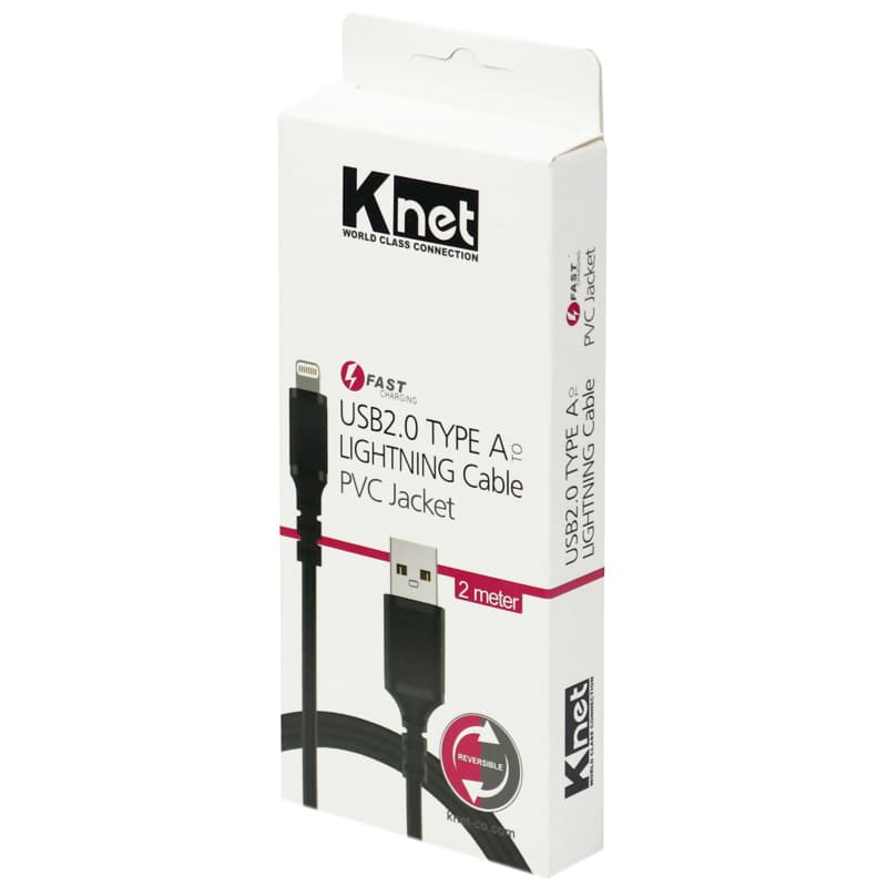 کابل آیفونی فست شارژ K-net K-CUL02020 2m — تصویر ۶