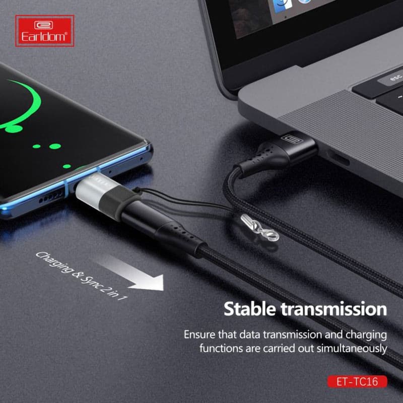 تبدیل OTG میکرو یو اس بی به تایپ سی ارلدام ET-TC16 — تصویر ۸