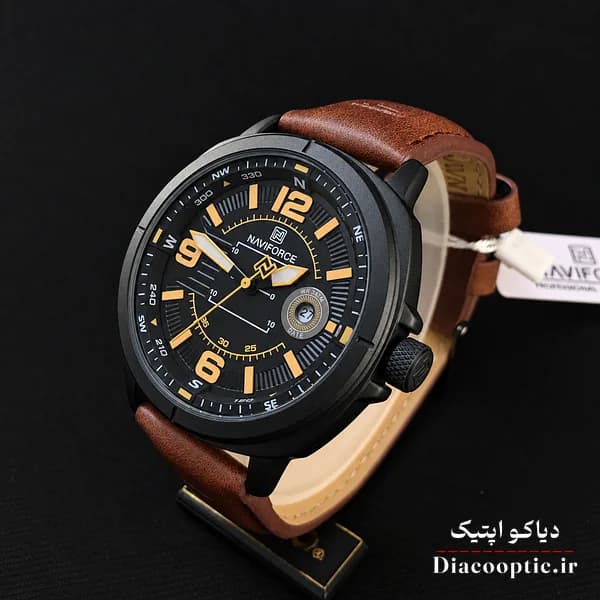 ساعت مچی اورجینال مردانه برند نیوی فورس مدل NF8078 چرمی — تصویر ۳
