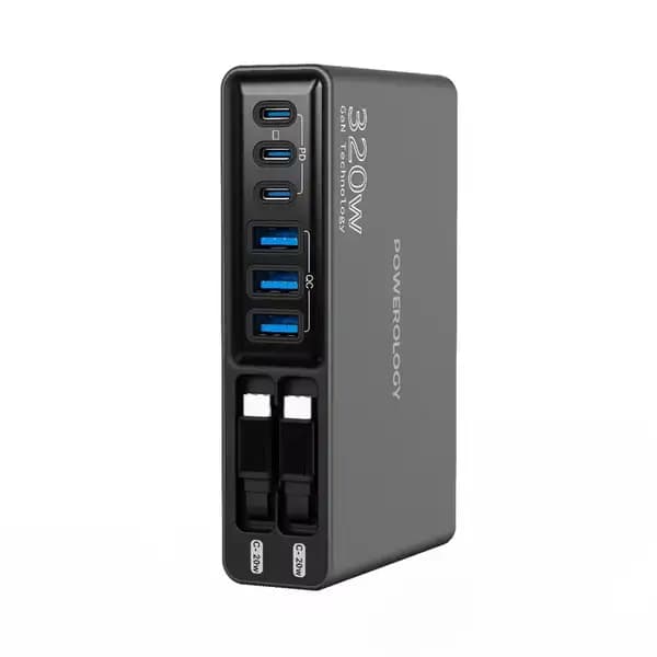 شارژر رومیزی 320 وات پاورولوژی مدل Powerology Univo Charging Station — تصویر ۲