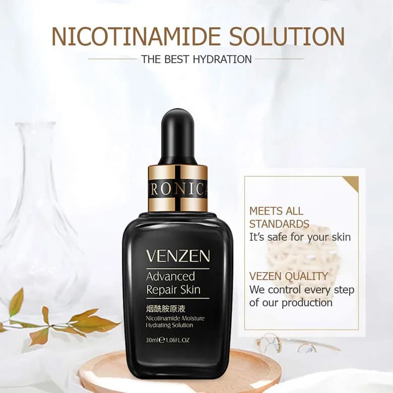 سرم ترمیم کننده نیکوتین آمید ونزن VENZEN حجم ۳۰ میل — تصویر ۴