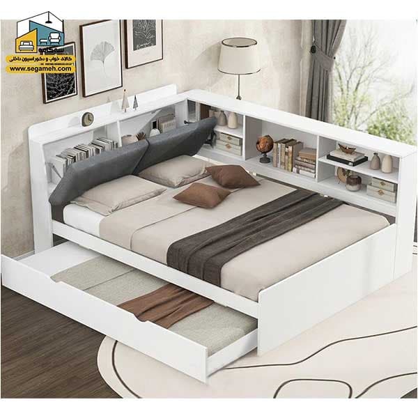 تخت خواب ویترین دار رنگ بندی F70095 مبلمان فرنا مدل 1143357 — تصویر ۲