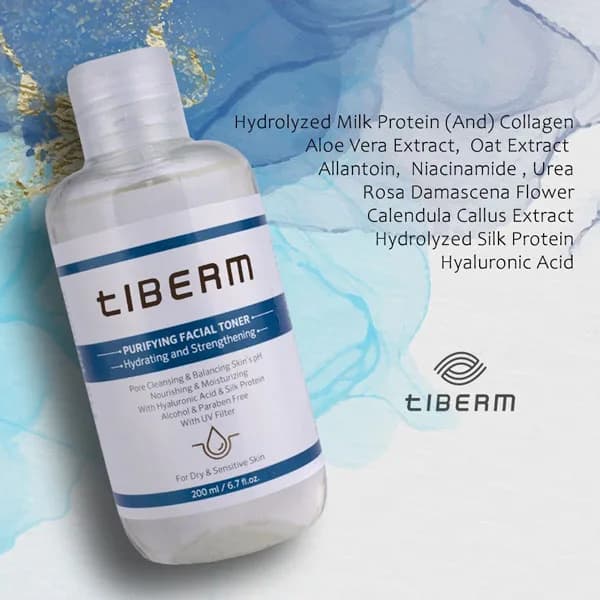 تونر مناسب پوست حساس تیبرم Tiberm حجم 200 میل — تصویر ۲