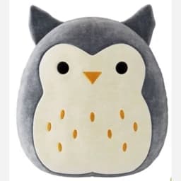 عروسک اسباب بازی پشمی پولیشی اسکوییشی مدل جغد طوسیSquishmallows — تصویر ۲