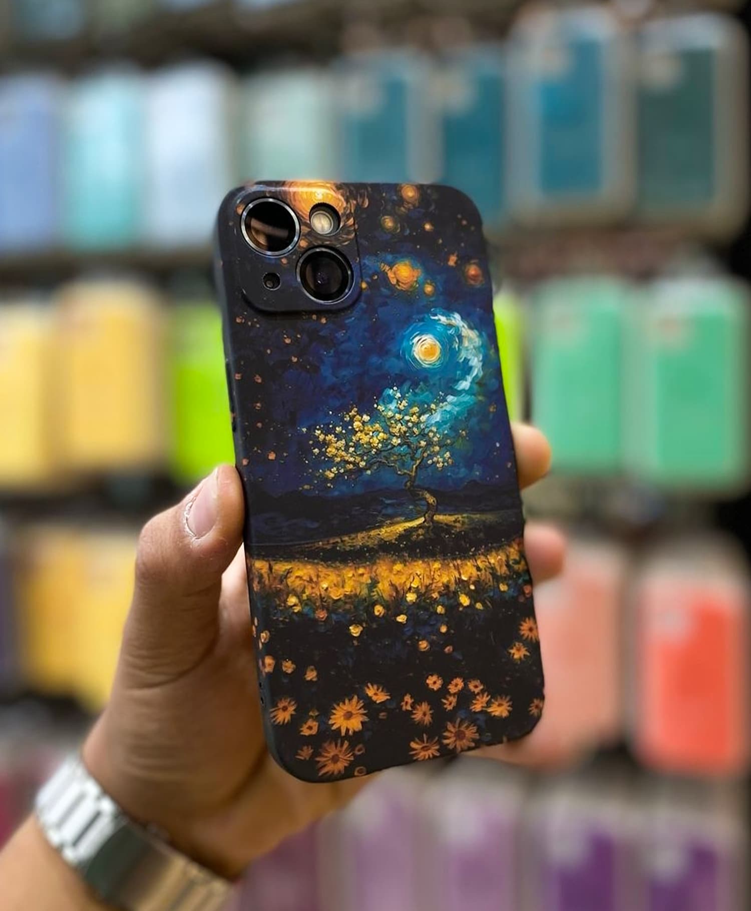 قاب شب رنگ طرح دار گوشی موبایل آیفون Iphone 13 — تصویر ۲