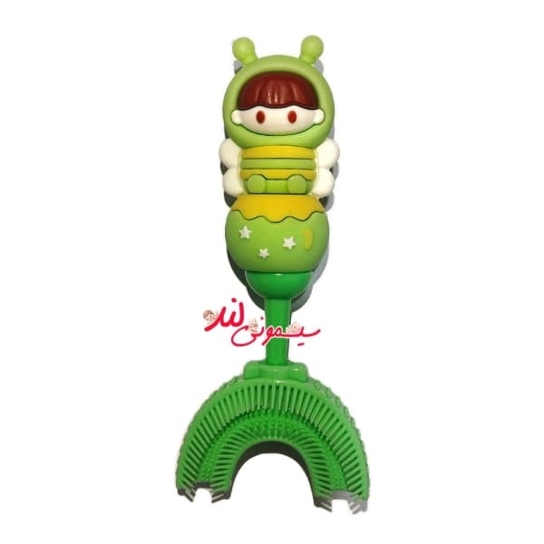 مسواک کودک سیلیکونی 360 درجه U شکل قاب دار — تصویر ۴