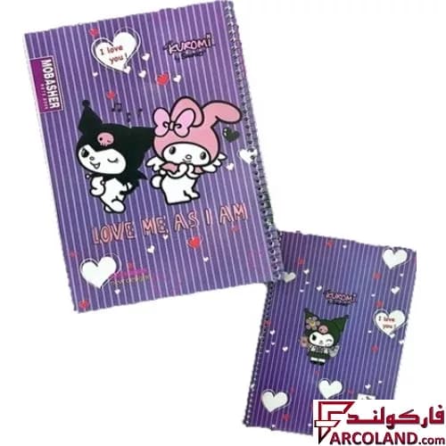دفتر مشق 80 برگ سیمی جلد طلقی طرح کرومی و ملودی شماره 5