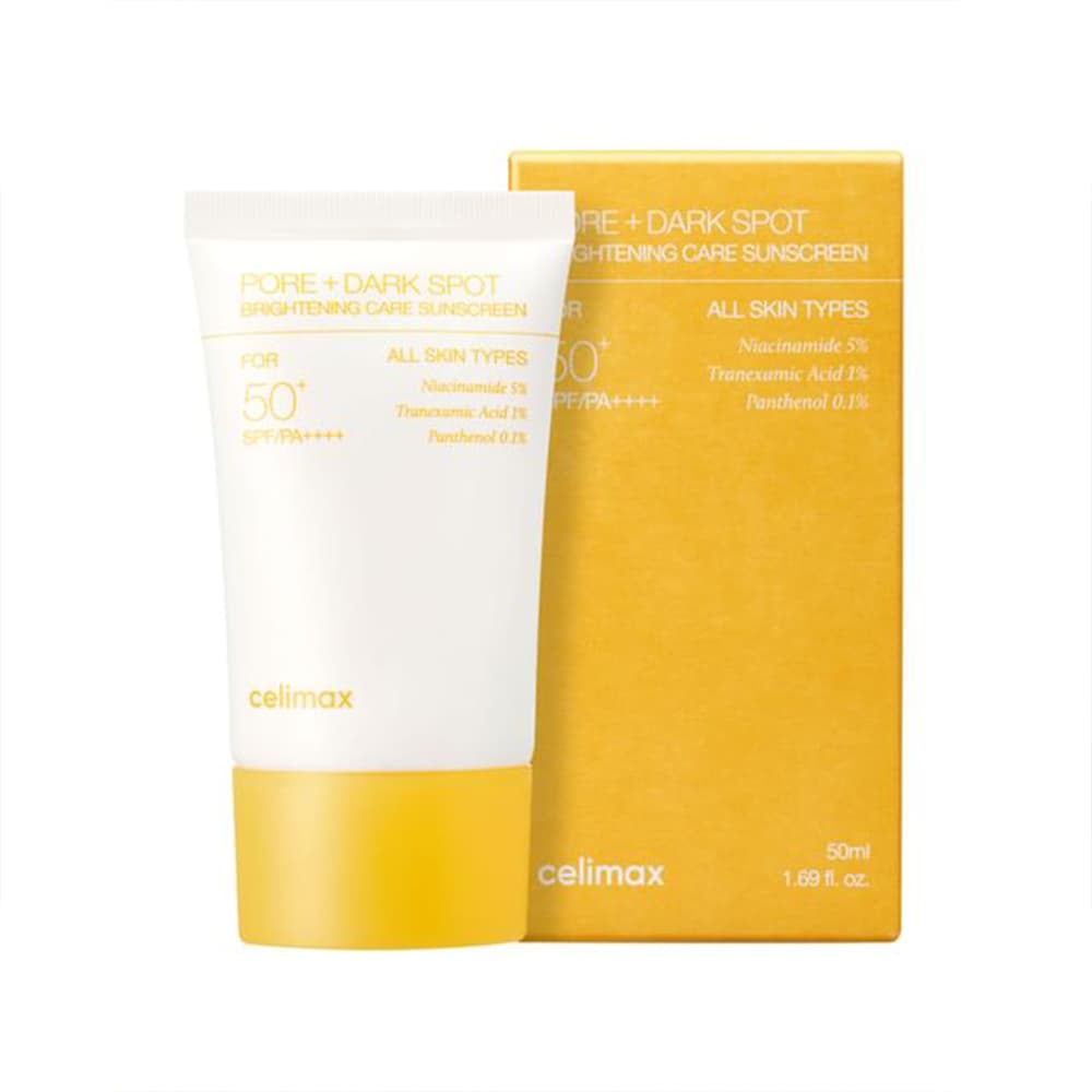 ضد آفتاب ضد لک و کنترل منافذ سلیمکس Celimax Pore + Dark Spot Brightening Care Sunscreen حجم50میلی لیتر مناسب انواع پوست