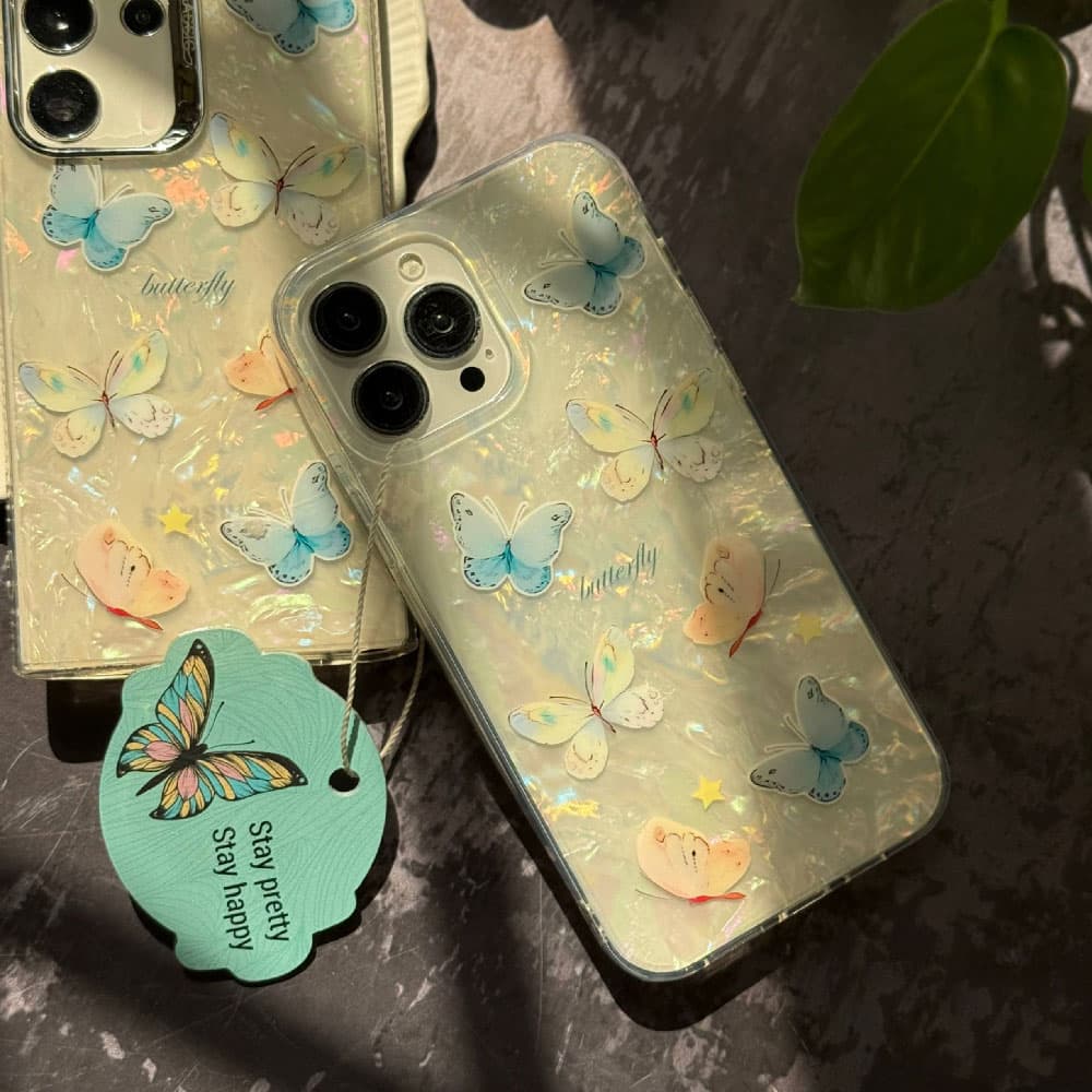 قاب زيبای پروانه های رومنس مناسب برای گوشی موبایل شیائومی ردمی Xiaomi Redmi Note 13 4G / Note 13 Pro 4G — تصویر ۳