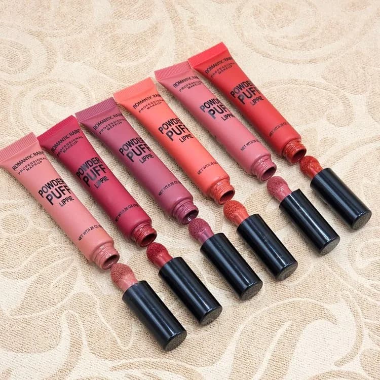 رژ لب مایع پد دار رومانتیک رین مدل Powder Puff Lippie مات در 6 رنگ — تصویر ۴