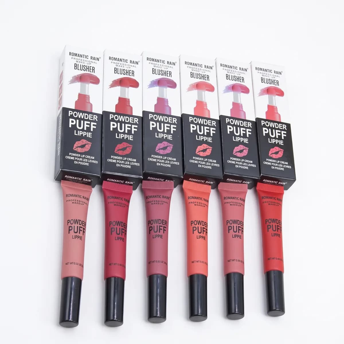 رژ لب مایع پد دار رومانتیک رین مدل Powder Puff Lippie مات در 6 رنگ — تصویر ۳