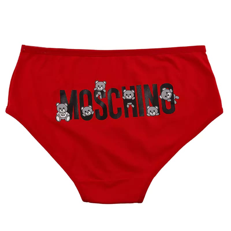 شورت اسلیپ زنانه نخی چاپی طرح خرس moschino برند بانو