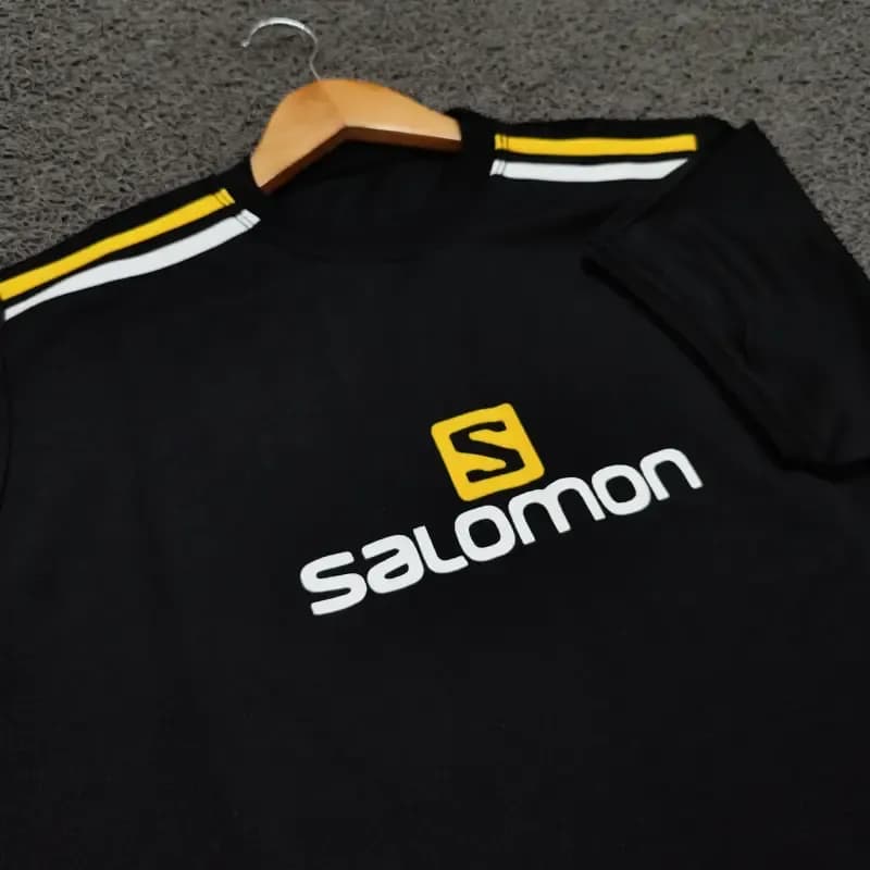 ست تیشرت و شلوار مردانه مدل SALOMON جنس پارچه زهره رنگ مشکی — تصویر ۶