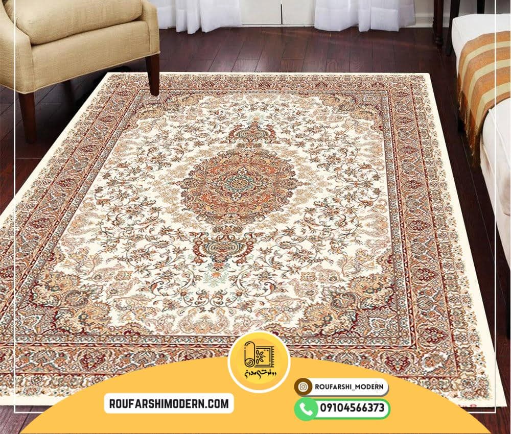 فرشینه / طرح فوق العاده جذاب کاور فرش و روفرشی کشدار کد 0290 — تصویر ۴