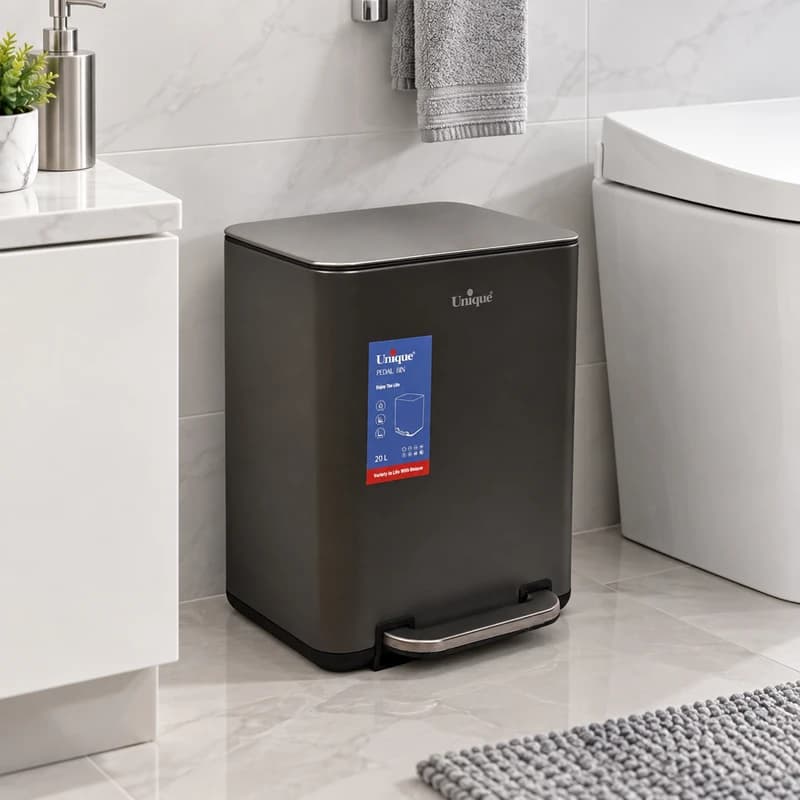 سطل زباله چهارگوش 20 لیتر نوک مدادی UN-4305 — تصویر ۲
