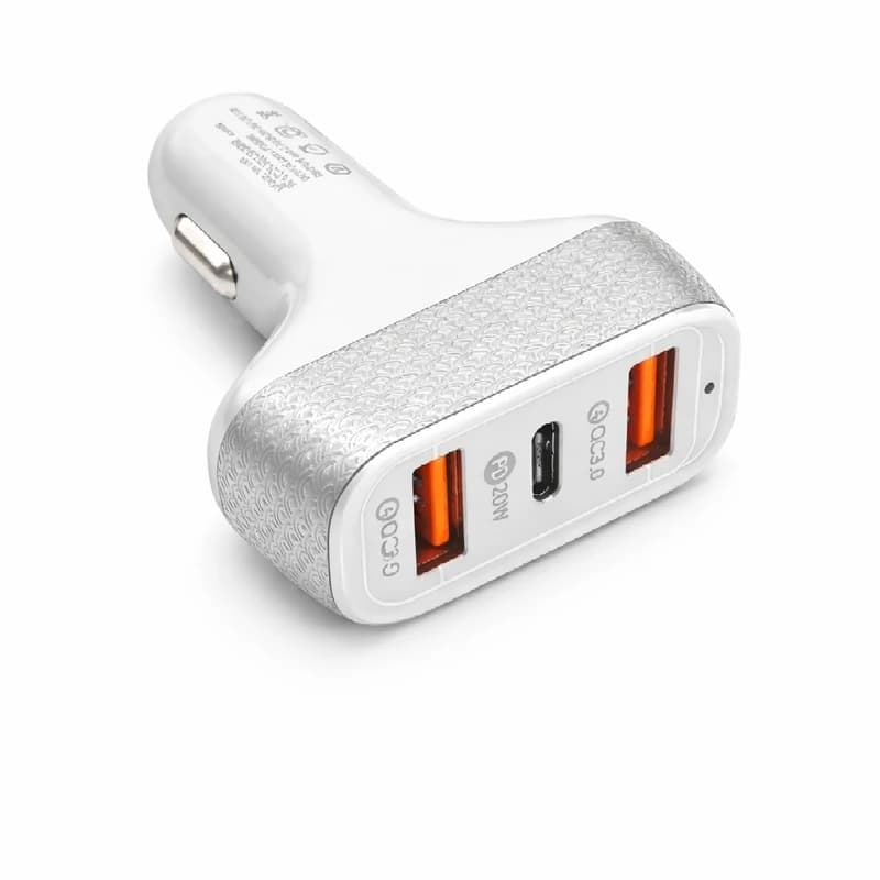 شارژر فندکی 45 وات FIRSTYOU مدل F055 با شارژ PD و 3 خروجی Type-C و USB-A