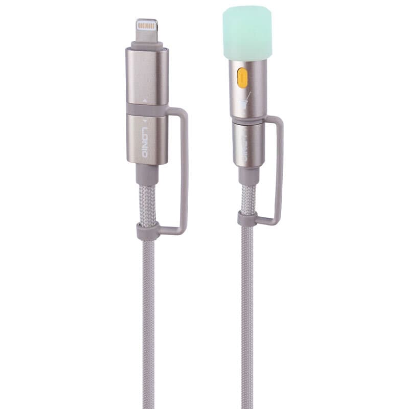 کابل شارژ چندکاره فست شارژ 65 وات الدینیو LC19 طول 1.2 متر — تصویر ۲