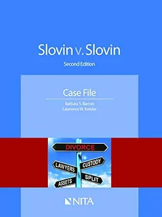 و دانلود نسخه کامل کتاب زبان اصلی Slovin v. Slovin: Case File (NITA) | دانلود کتاب خارجی