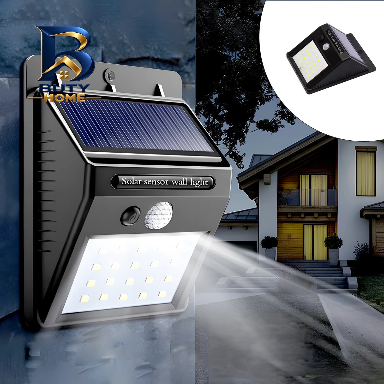 چراغ خورشیدی دیواری مدل 20LED LIGHT