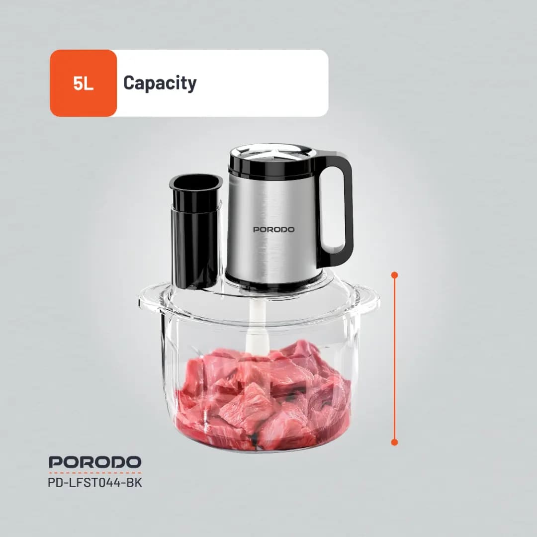 غذاساز 5 لیتری پرودو Porodo Lifestyle Meat Chopper Food Processor — تصویر ۷
